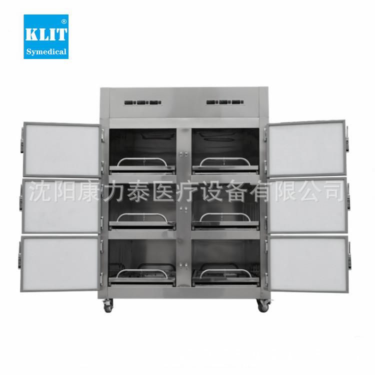 火葬场6具尸体冷藏 压柜缩机置保顶KLT-6S箱式遗体冷藏太平间尸体