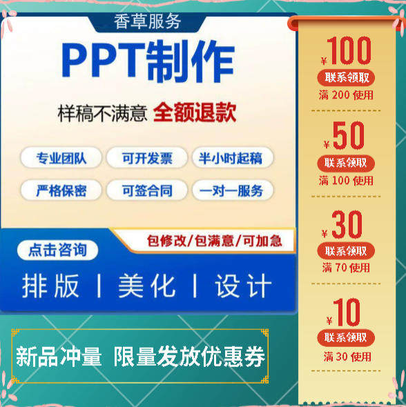 PPT代做定制美化修改幻灯片
