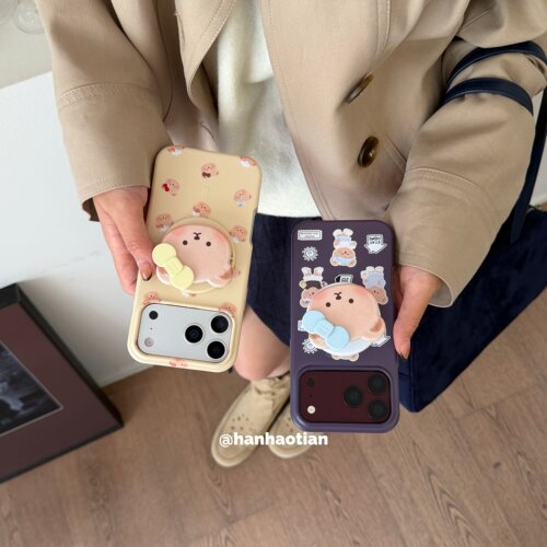 韩系小熊磁吸苹果手机壳