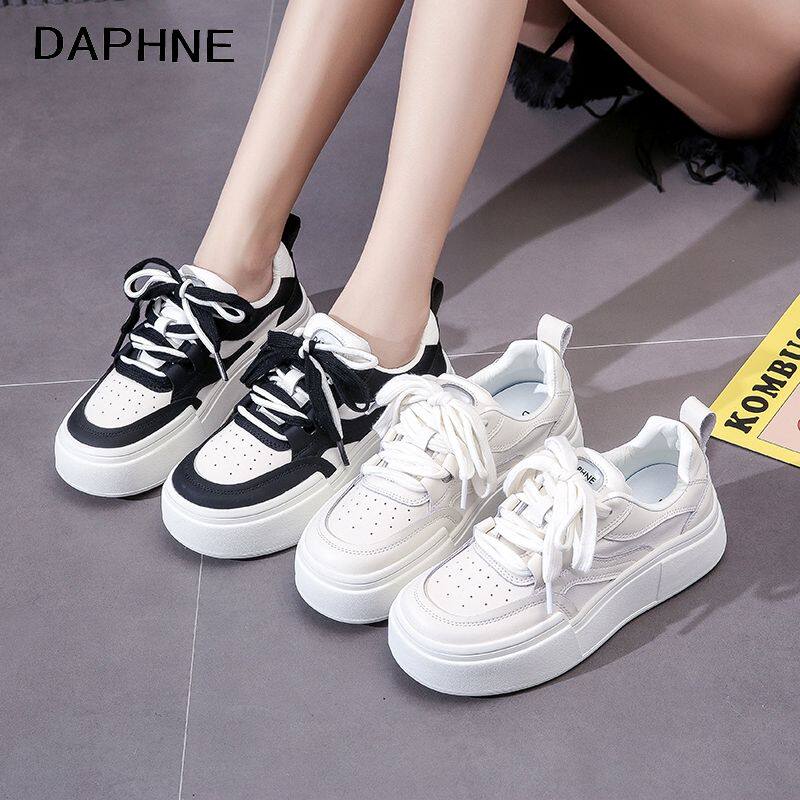 达芙妮2026春秋季休闲小白鞋爆款正品超轻时尚百搭厚底女新款板鞋