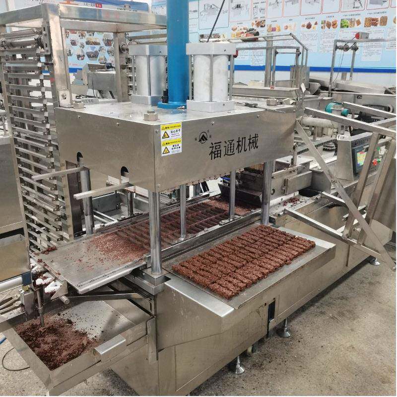 巧克力燕麦酥福通机器巧克力机麦棒压块成巧燕克力压力可调燕麦脆