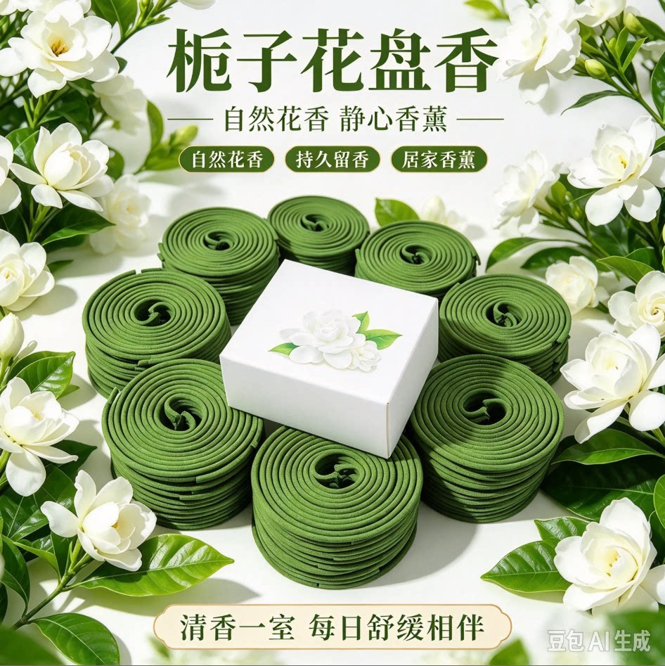 【120盘送香炉】天然栀子花香薰檀香家用盘香室内持久留香熏香JM