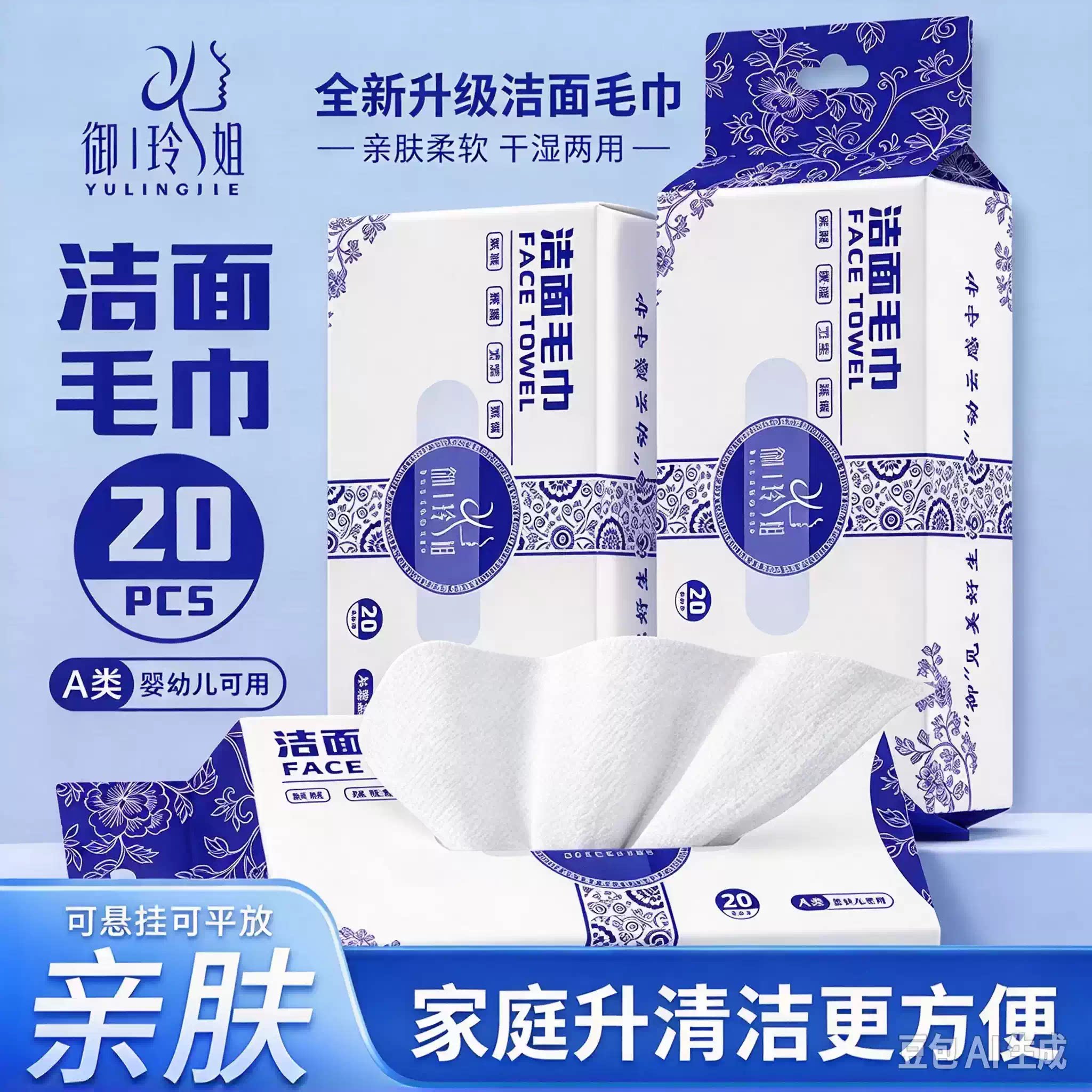 洗脸毛巾抽取式加厚不掉毛柔软速干非一次性旅行母婴可用居家JH2