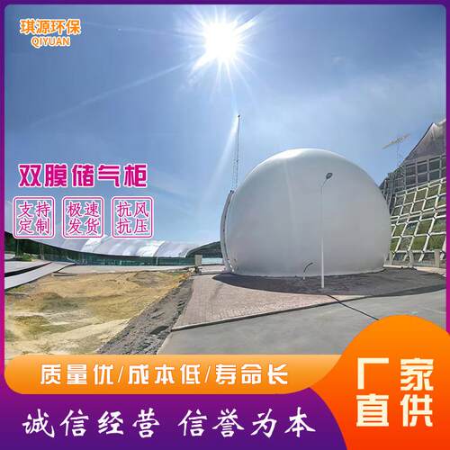 一体化双膜气柜球型软体干式环保沼气柜琪源沼气工程气体存储设备