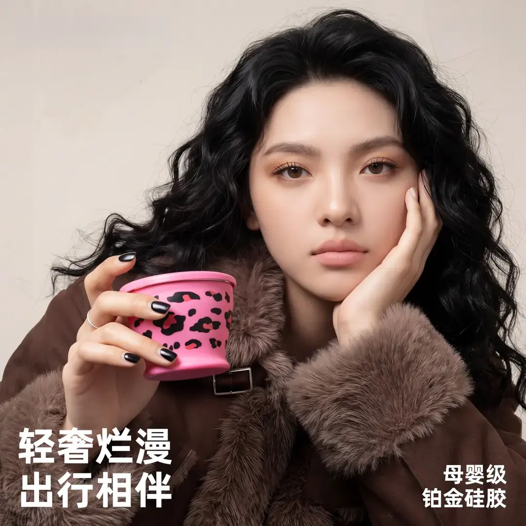硅胶折叠水杯喝水便携高颜值耐高温高档旅行折叠杯防摔杯子家用dy