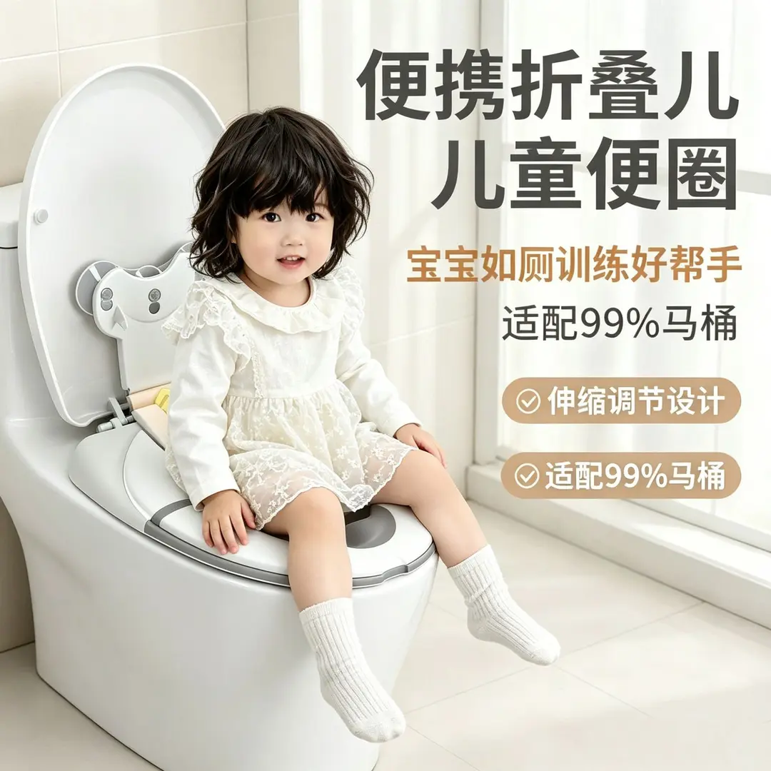 儿童便携可折叠马桶圈男女宝宝家用外出旅行通用防溅坐便垫ZP