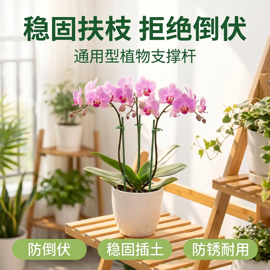 植物固定防倒伏杆花架子园艺支撑杆花园月季绣球蝴蝶吊兰撑花架lj