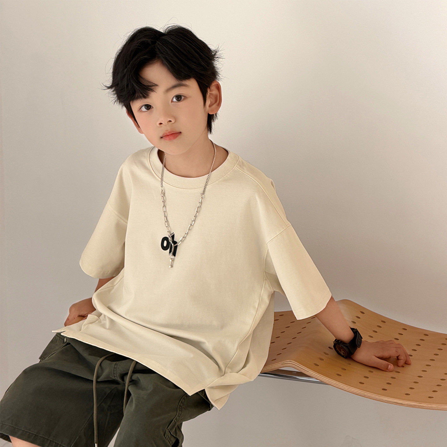 男童t恤短袖夏季薄款2026新款大儿童装痞帅纯棉半袖上衣T男孩夏装