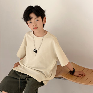 男童t恤短袖夏季薄款2026新款大儿童装痞帅纯棉半袖上衣T男孩夏装