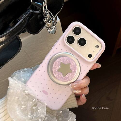 磁吸支架适用iphone17pm手机壳苹果16软菲林13鎏金紫色贝母星星17