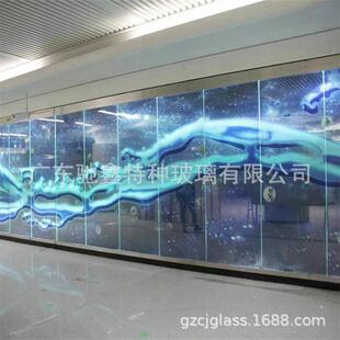 厂家推荐喷绘打印玻璃UV打印彩色图案夹胶中空玻璃夹丝工艺玻璃