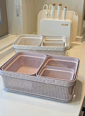 厨房水槽双层大容量沥水篮
