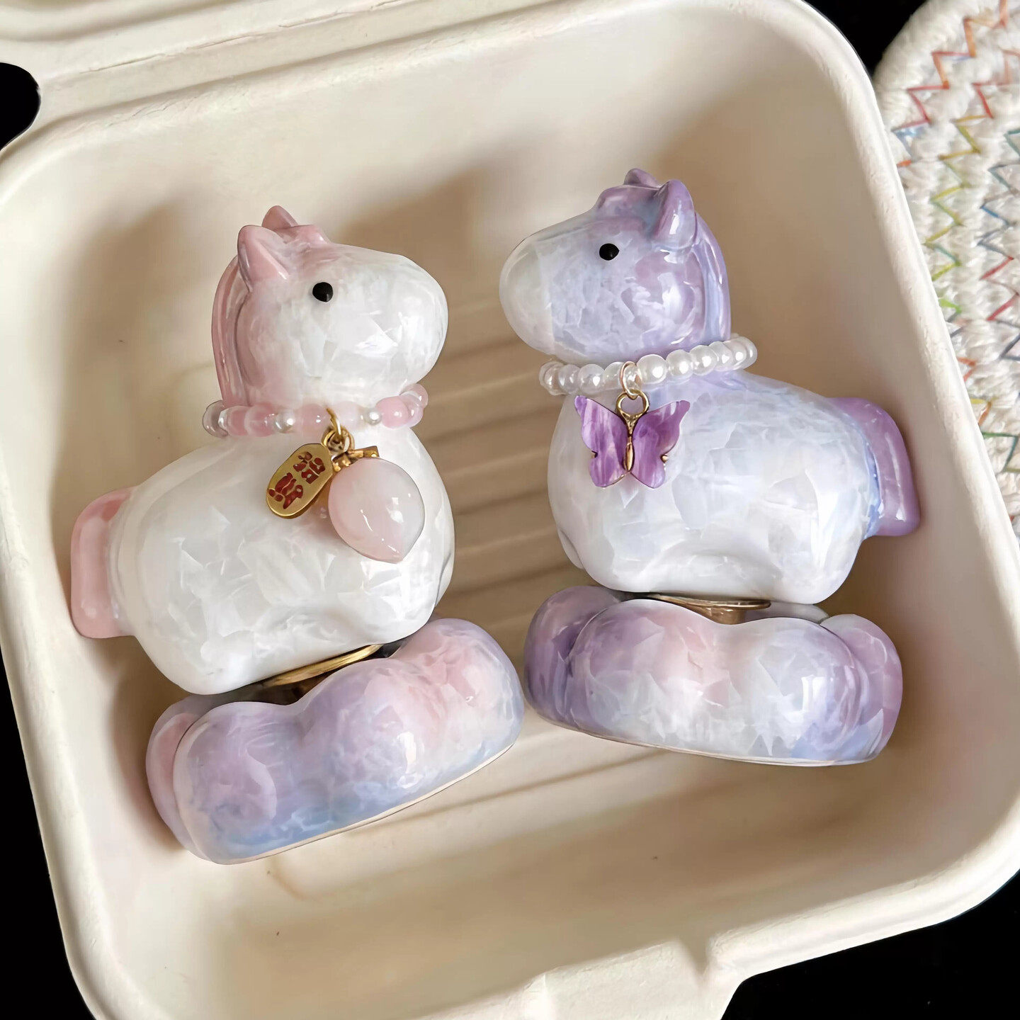 【马年开运神器】景德镇转转小马窑变结晶釉陶瓷摆件创意生日礼物