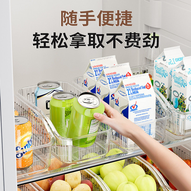 冰箱收纳盒透明食品级保鲜盒鸡蛋盒厨房蔬菜水果分类储物盒可沥水