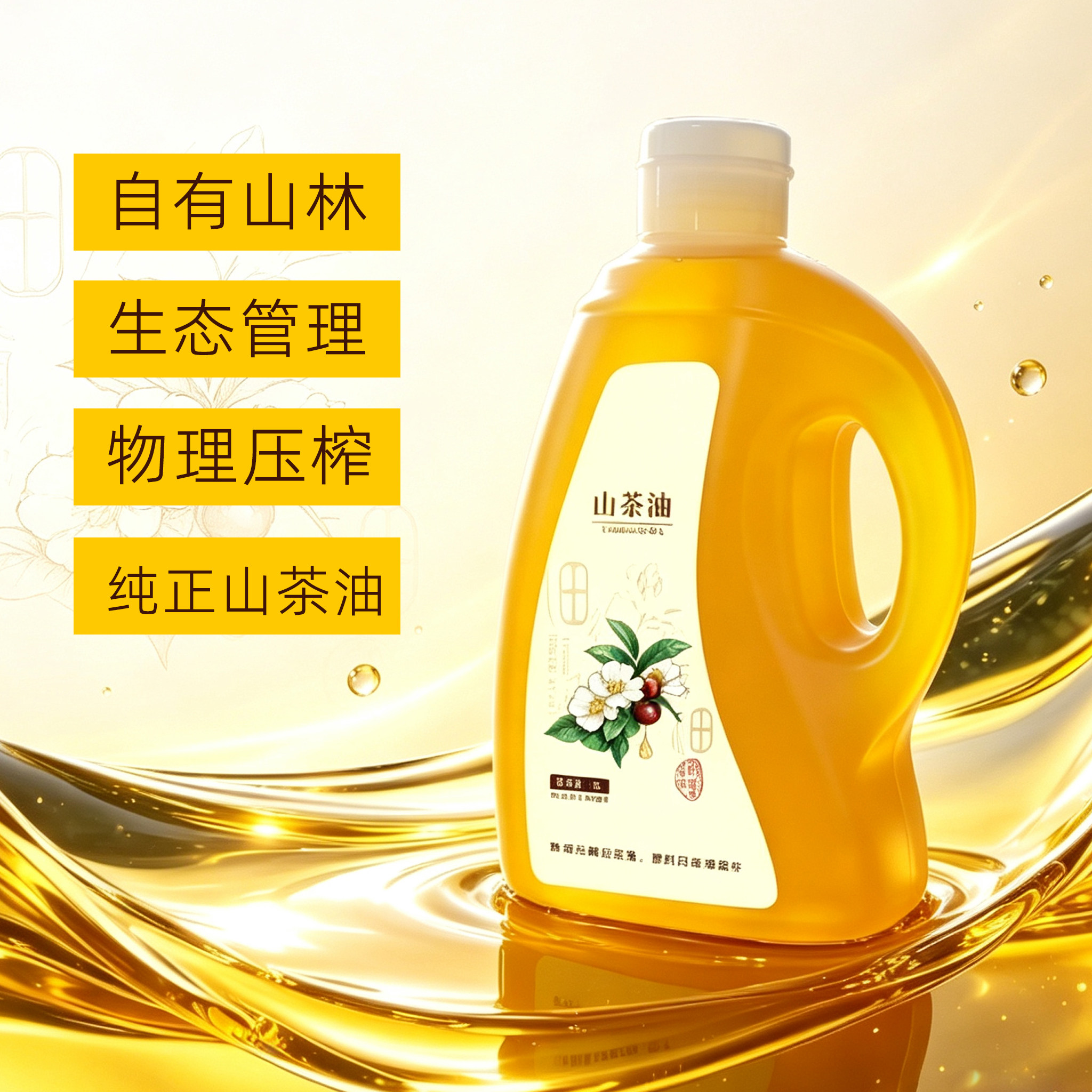 森润农香山茶油农家自榨山茶油物理冷榨自有山林土榨山茶籽油家用