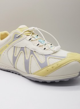 意尔康女鞋2025秋季新款户外一脚蹬徒步鞋运动休闲网面黄色慢跑鞋