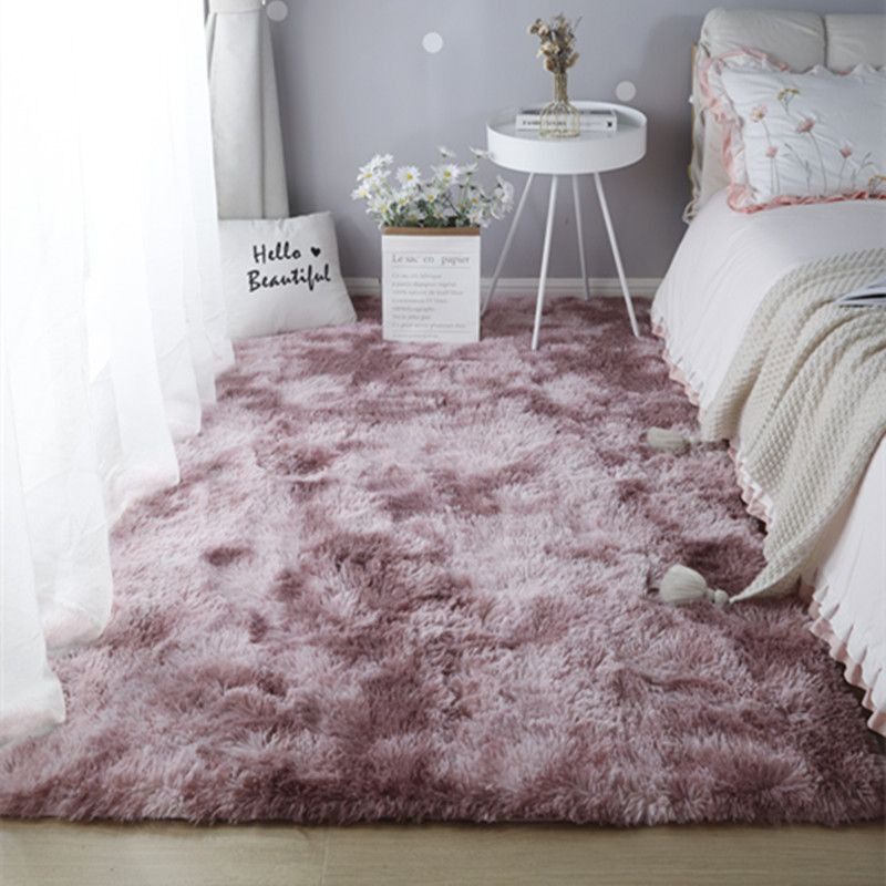 跨境扎染丝毛地毯客厅地毯沙发茶几毯卧室床边毯长毛地垫厂家