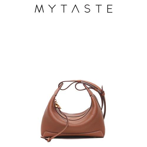 MYTASTE小号风筝系列饭盒包小众腋下法棍包高级感真皮斜挎包女