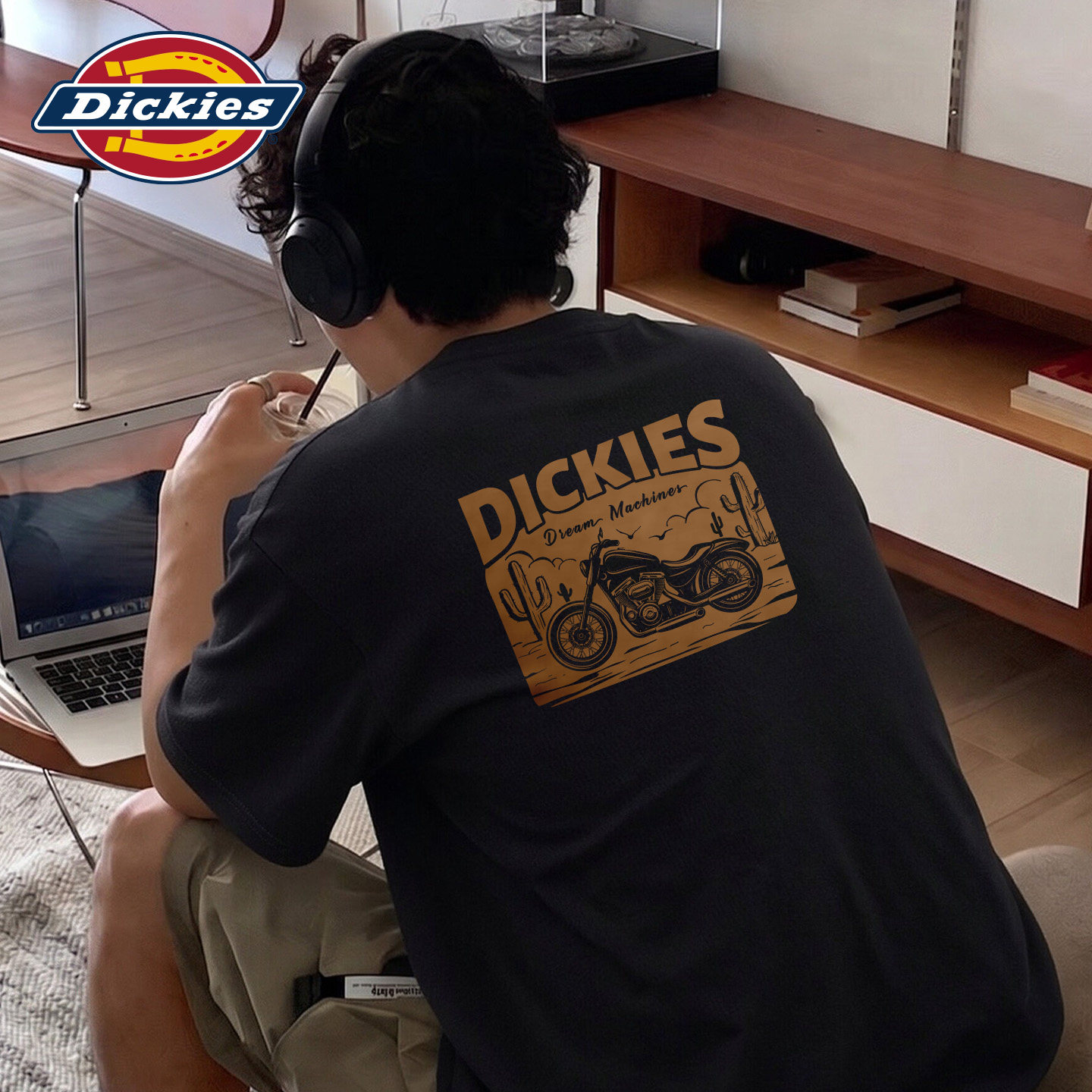 Dickies纯棉短袖t恤男款夏季高街通勤百搭上衣青少年透气正肩体恤