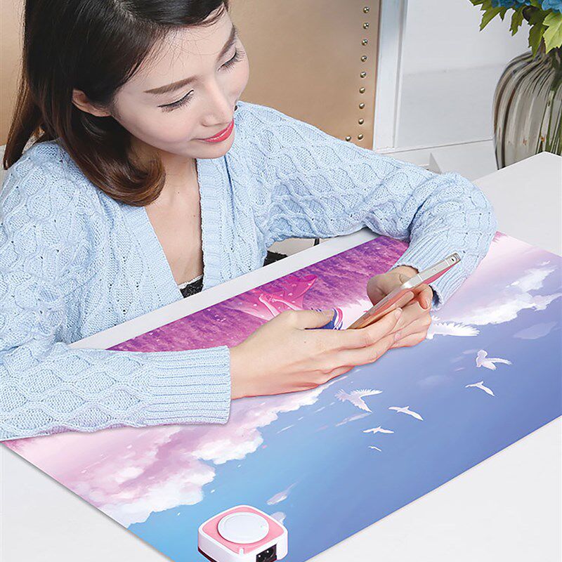 冬天桌面加热鼠标垫超大发热暖桌垫办公室保暖手女生电脑桌上台板