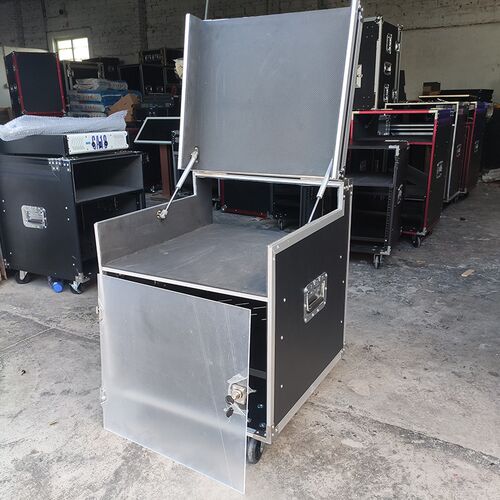 12U16U专业功放机柜点歌机液压开上盖航空箱8U移动机箱10U架子