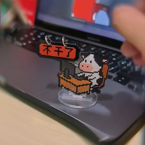 拼豆风工位可翻牌亚克力立牌