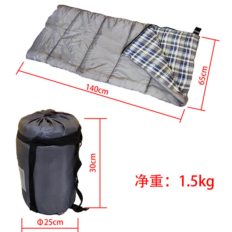 深圳现货应急睡袋户外装备信封露营加厚成人儿童中空棉地震捐赠图片
