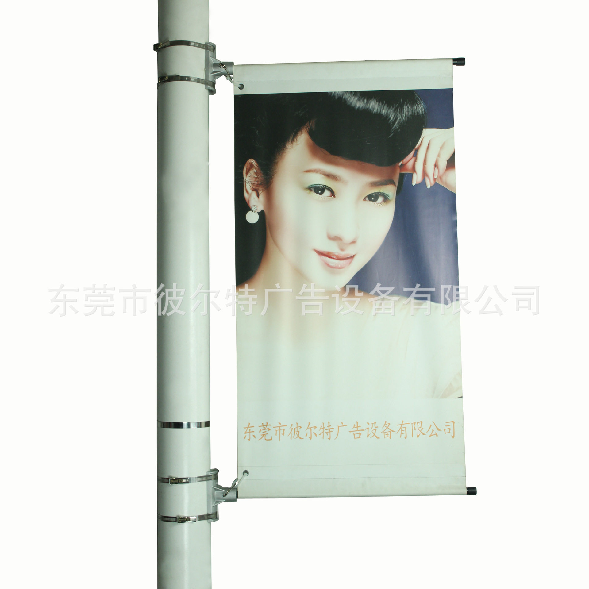 广告旗帜铝合金底座灯杆广告横幅马路对旗街道广告牌