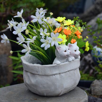 花园别墅户外庭院草坪装饰美式阳台乌龟多肉花盆2021新款造景园艺