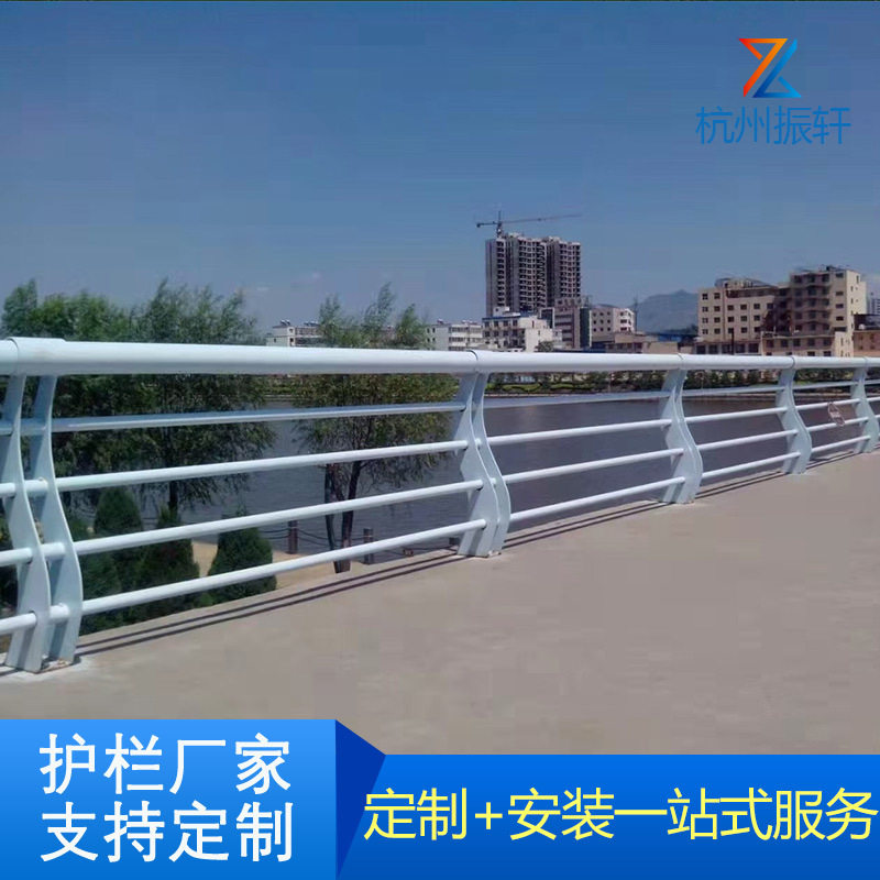 桥梁防撞护栏铝合金景观河道栏杆人行道铸铁天桥道路隔离栏厂家图片