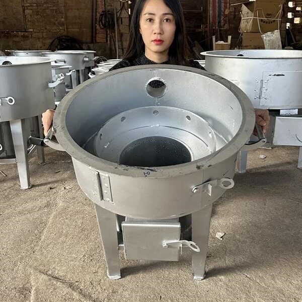 新型无烟柴火气化炉农村家用柴火灶烧木柴猛火炉户外节能锅炉灶图片