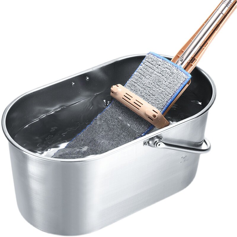 平板地拖不锈钢拖把桶加厚老式挤水桶网红洗车商家多用墩布手提桶