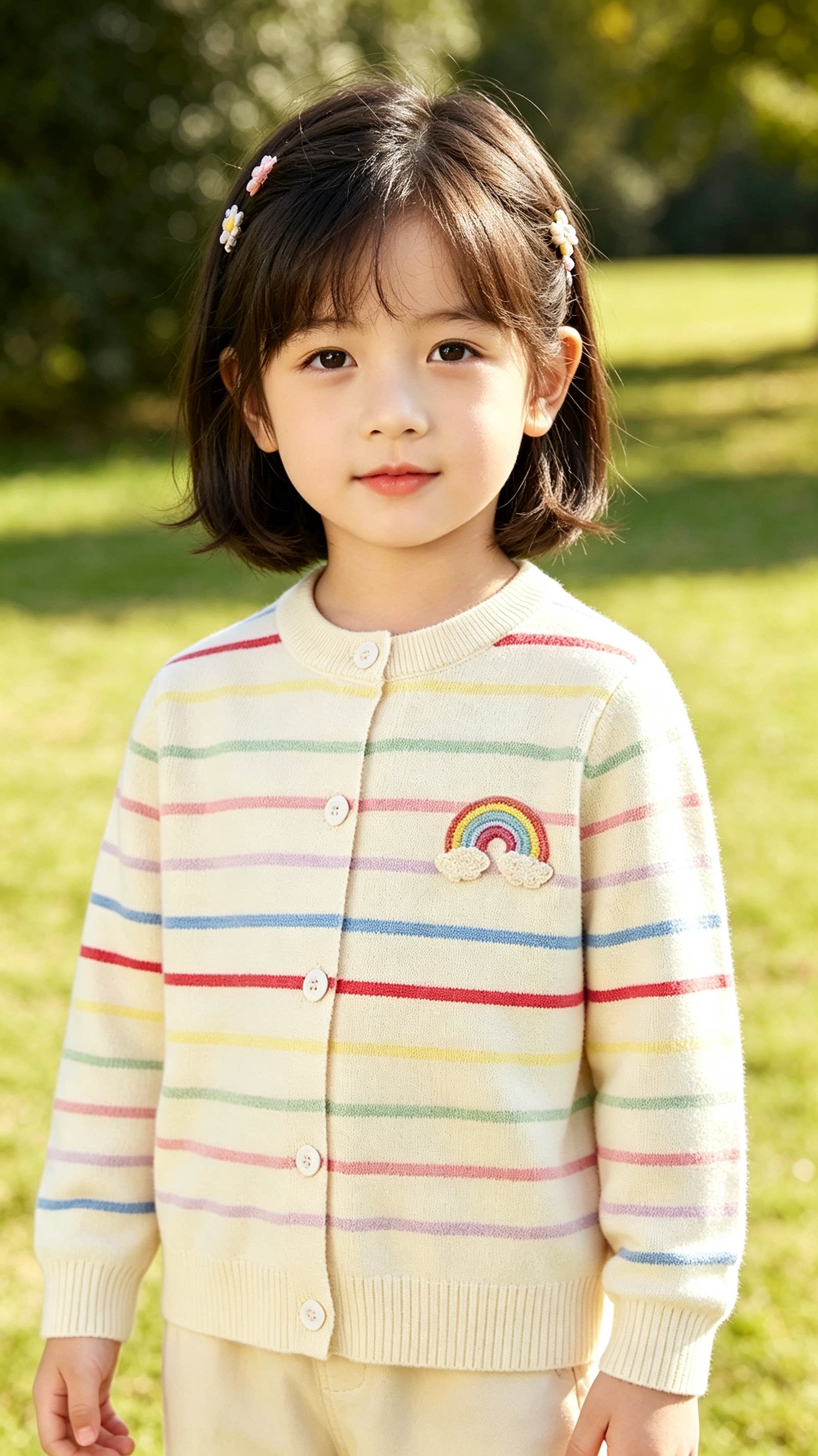 淘气堡女童毛衣开衫2026新款儿童秋冬款小童针织外套春秋季上衣