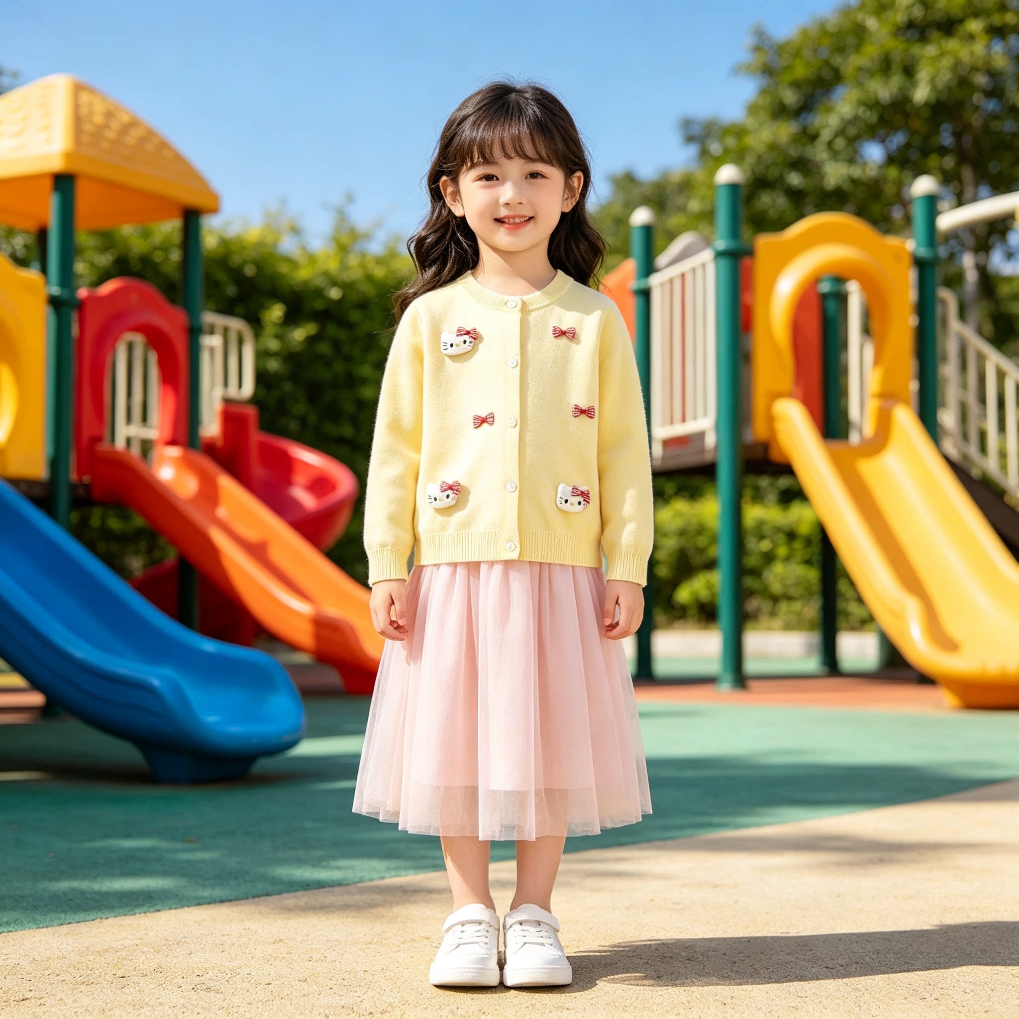 女童毛衣针织外套春秋款2026新款洋气儿童开衫上衣春季女宝宝衣服