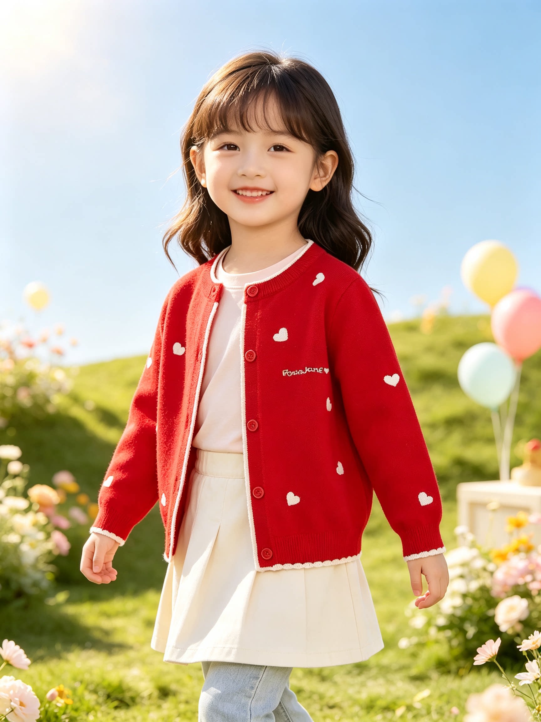 女童毛衣开衫外套2026秋冬季新款女宝宝毛线婴儿针织衫上衣不起球