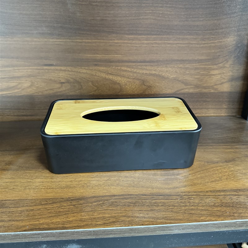 全季酒店4.0同款客房杂件长方形纸巾盒抽纸盒托盘牙具洗漱收纳盒 - 实物图