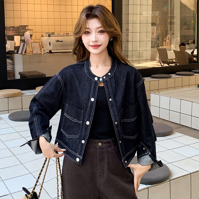 牛仔外套女短款春季2026新款韩版复古宽松高级感小个子夹克上衣