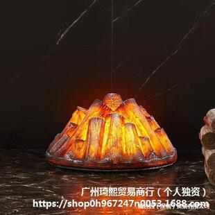 炉芯裸碳装饰观赏电壁炉仿真火焰灯餐厅会所酒店户外假火堆火炉