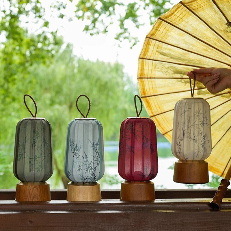 新中式台灯禅意国风充电手提宋代美学灯民宿卧室床头茶室氛围装饰