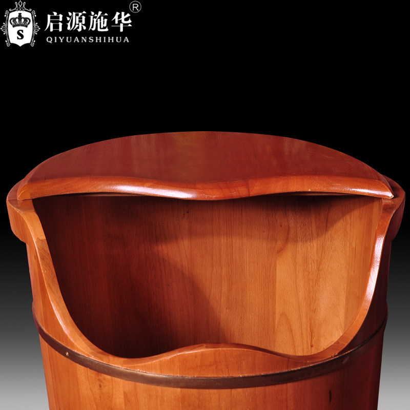 橡木足浴泡脚桶加热汗蒸熏蒸桶木质蒸汽洗脚木桶家用高深桶泡脚盆