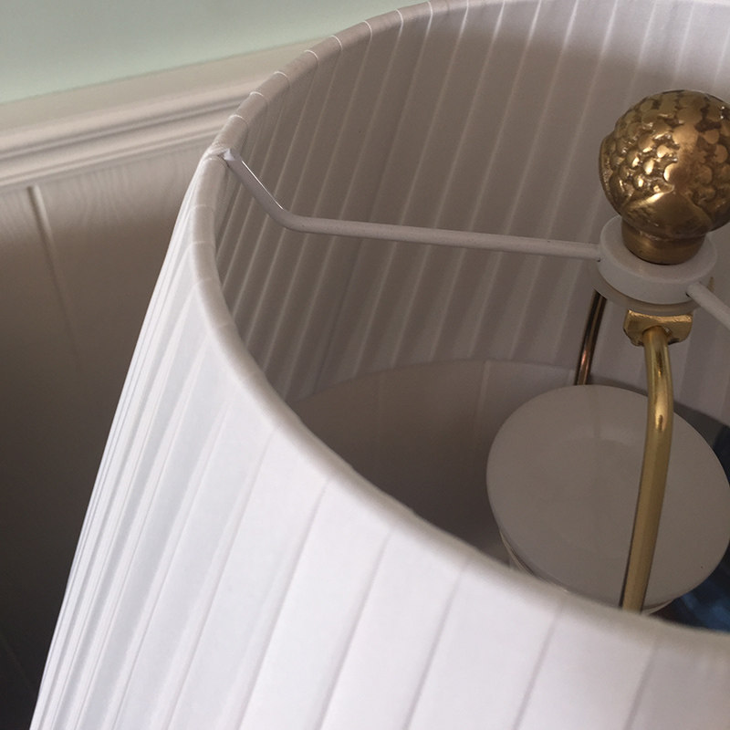 欧式布艺灯罩外壳个性创意白色圆形台灯小落地灯大配件卧室床头灯