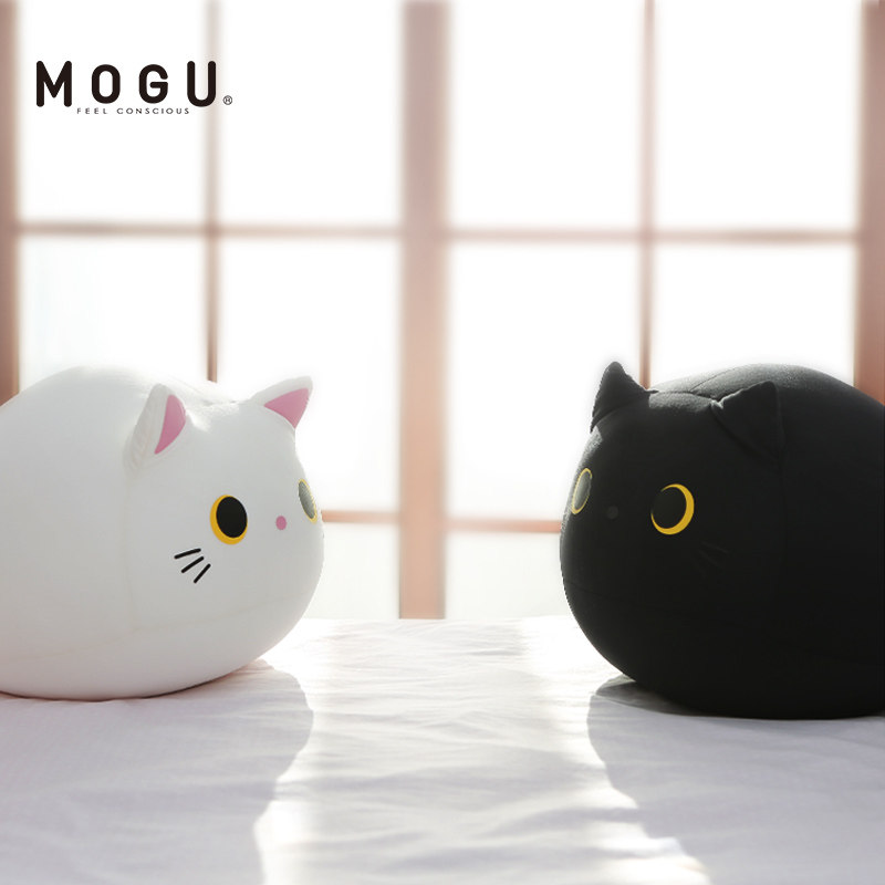 MOGU抱枕沙发腰靠猫公仔可爱动物抱枕送女友礼物圆形抱枕懒人学生