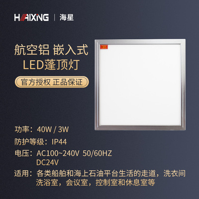 海星海事船舶专用LED灯具、JPL40蓬顶灯 嵌入式安装
