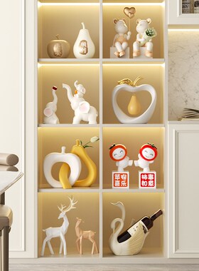 奶油风新家酒柜软装摆件高级感客厅电视柜2025款装饰乔迁新居礼品