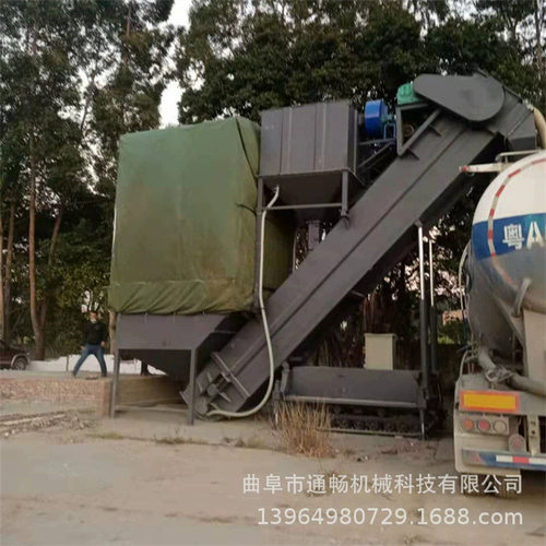 铁运火车站集装箱卸车机 大料斗集尘式自动翻箱卸灰机 卸水泥设备