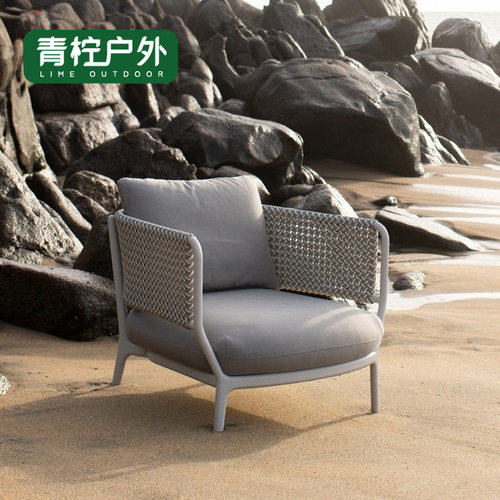户外庭院藤制沙发桌椅软装设计