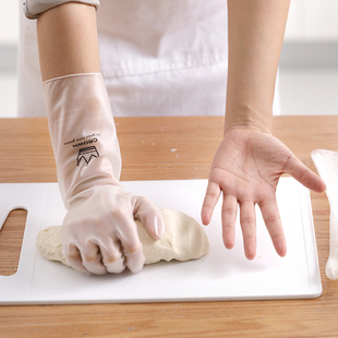 家务手套女冬季干活厨房洗碗家用耐用型防水衣服清洁贴手橡胶胶皮