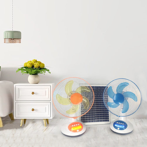 12 inch Ventilation Solar Fan with Led Light 带灯太阳能台扇