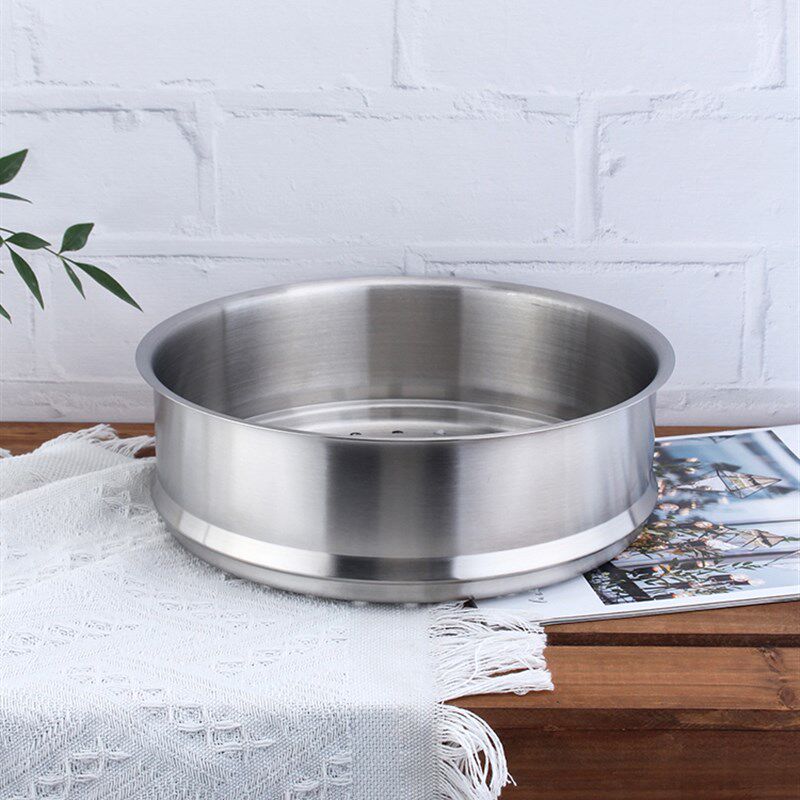 304不锈钢蒸笼家用加厚蒸格汤锅用蒸屉蒸锅叠加16/18/20/24/30cm