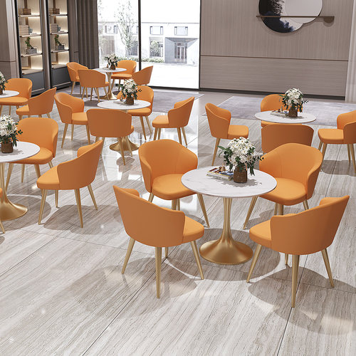 轻奢洽谈桌椅组休闲桌椅售楼处接待会客休息区家用阳台桌椅餐桌椅